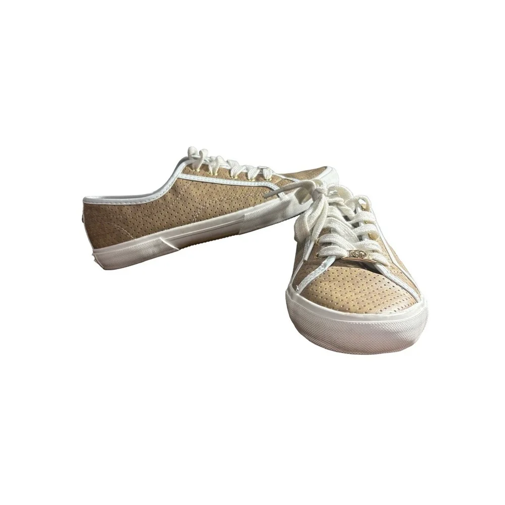 Michael‎ Kors Ima Boerum Youth Sneakers Size 5 Camel Charm Logo